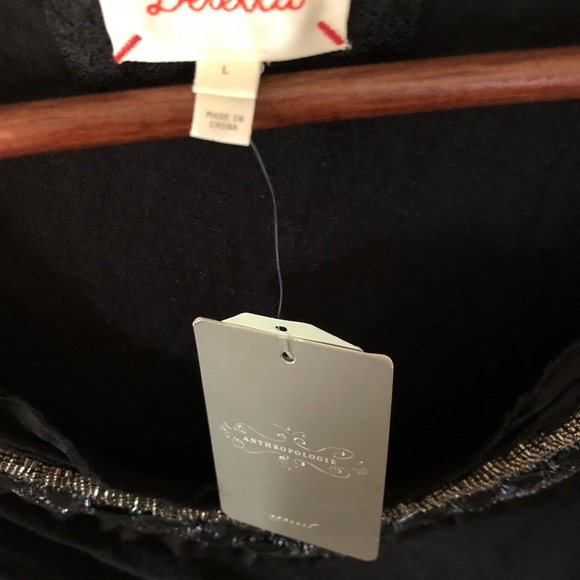 BNWT Anthropologie Deletta Beaded Neckline Shirt - Picture 4 of 7